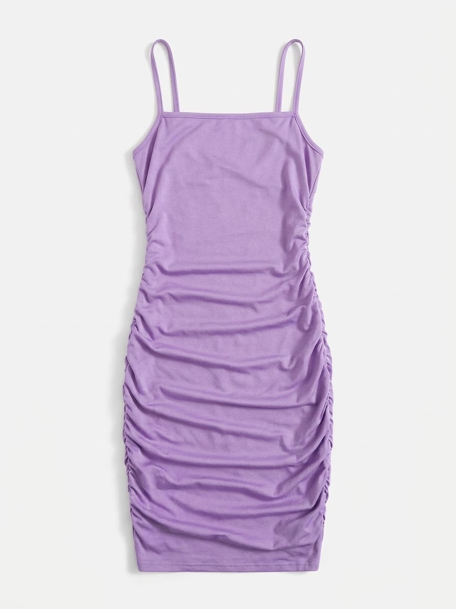 💜 ROBE BODYCON FRONCÉE - Tendance