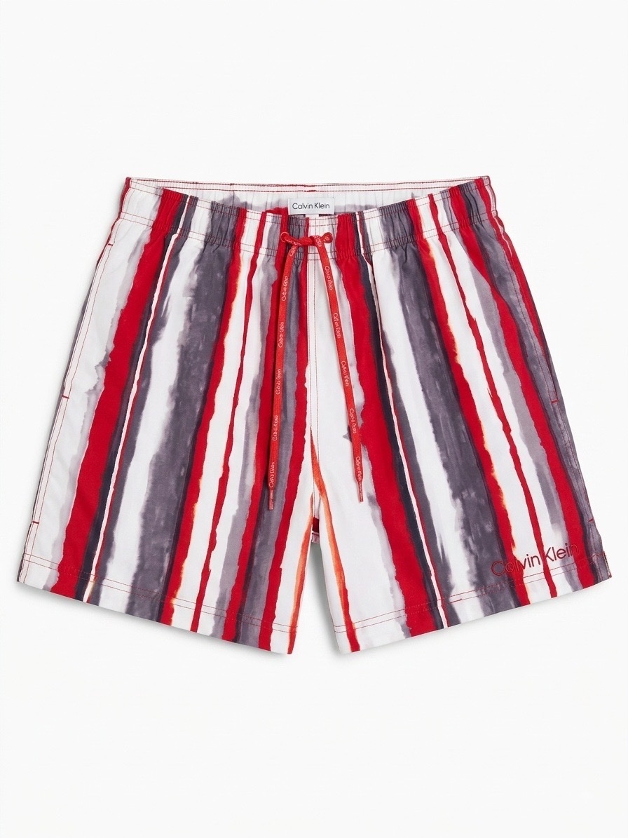 Short de Bain Calvin Klein Taille M - Original Rayures Rouge