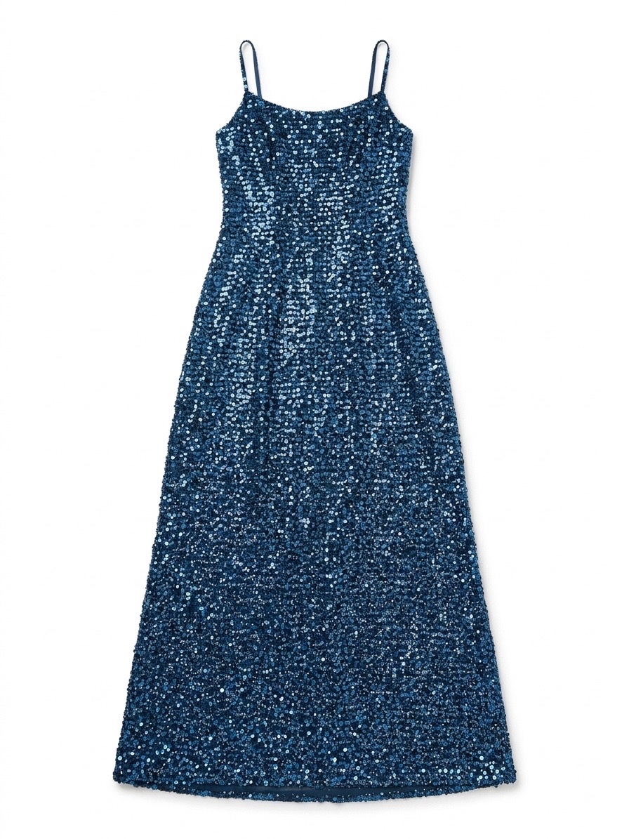 Robe Longue Pailletée Bleu Roi Taille M - Robe Soirée