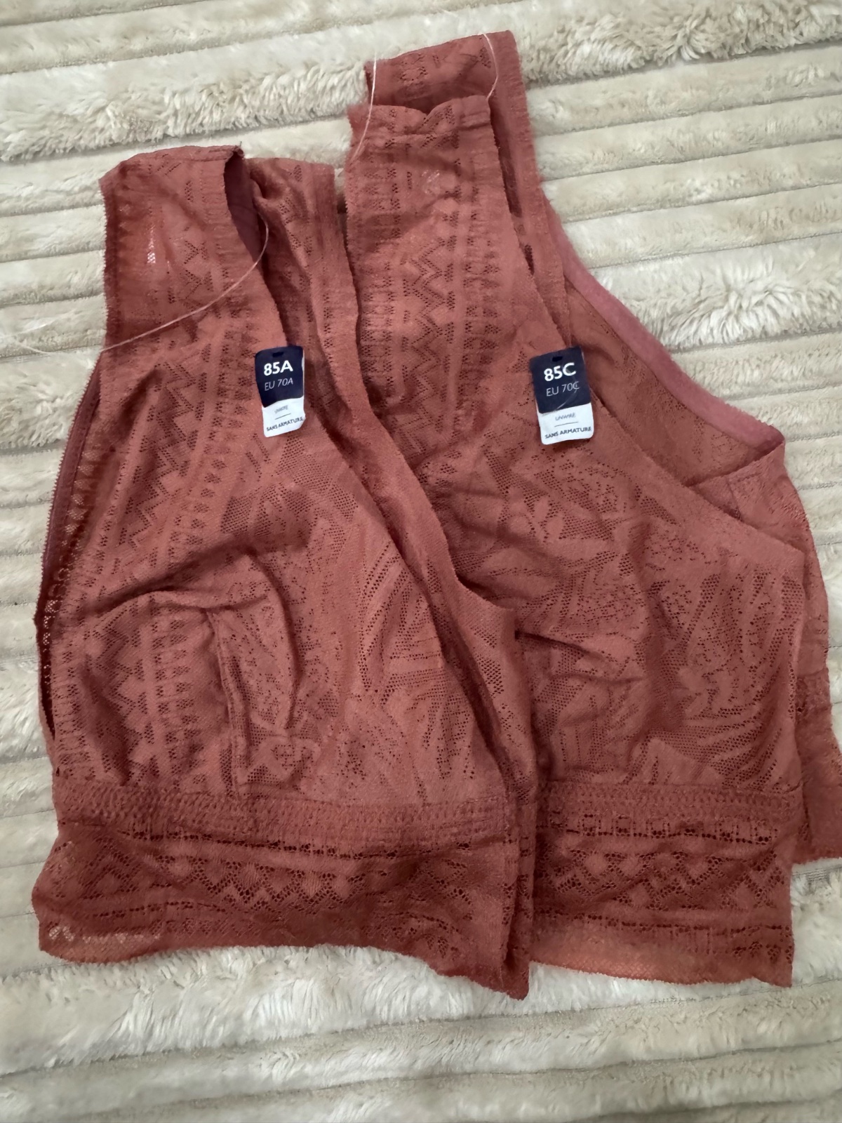 Lot de brassières en dentelle sans couture
