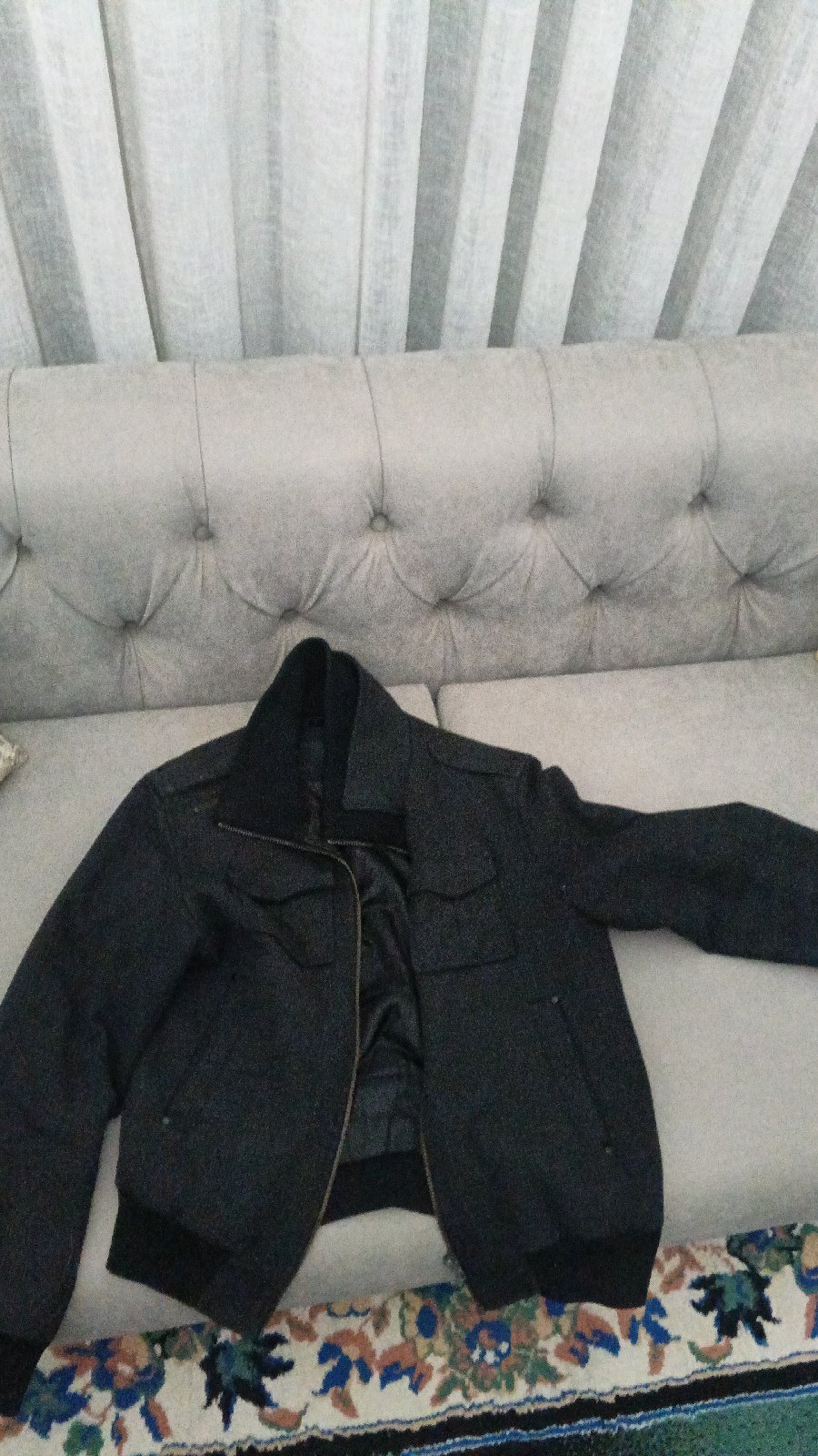 Manteau noir blue island