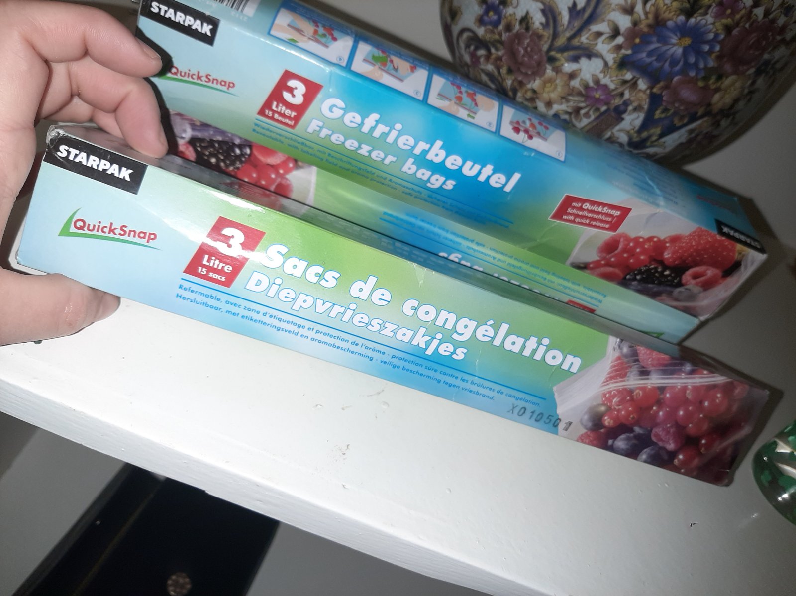 Lot de 3 sacs de congélation réutilisable 