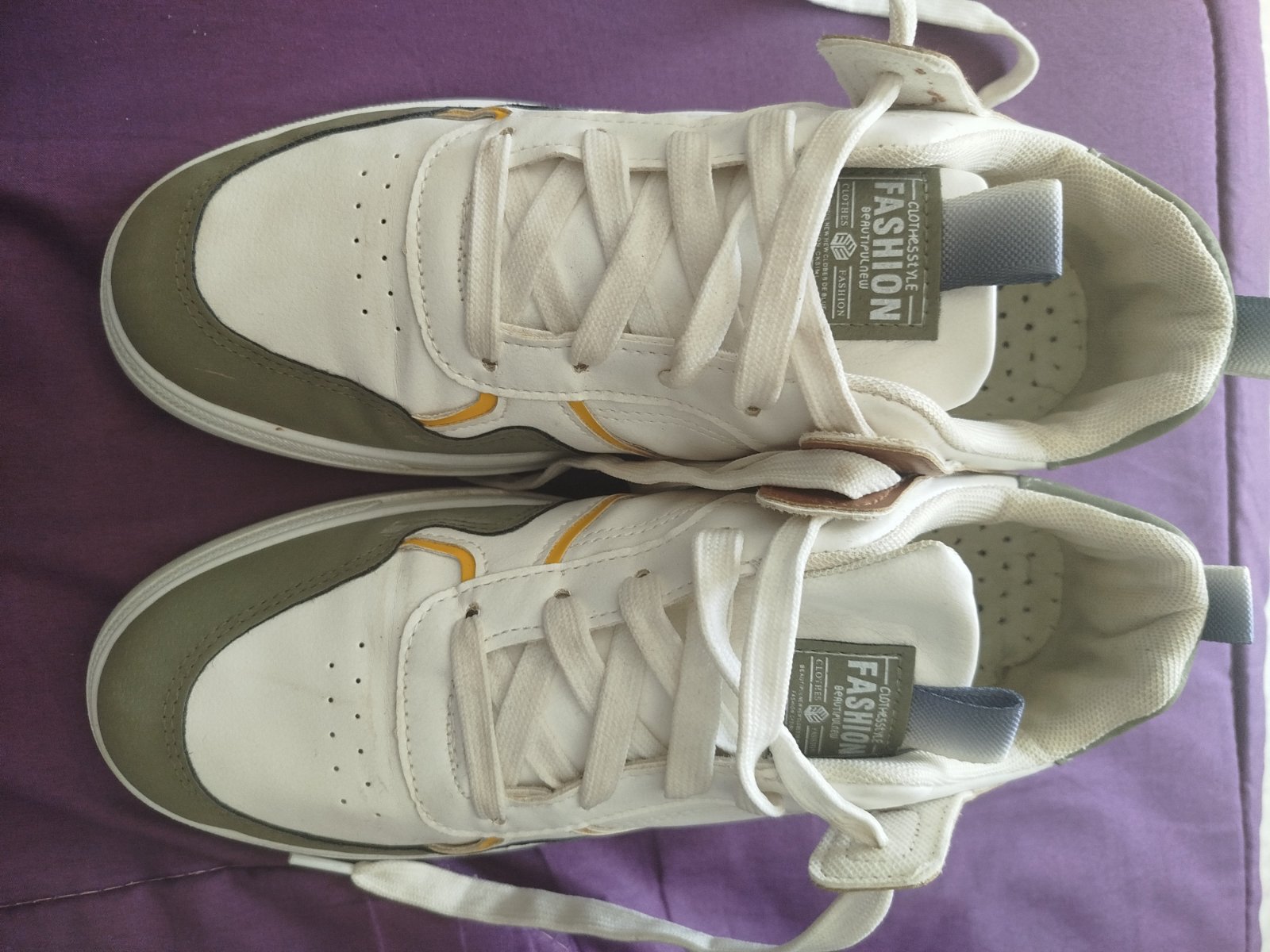 Espadrilles blanc et vert 