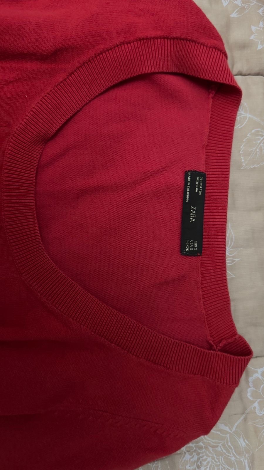 Red zara shirt