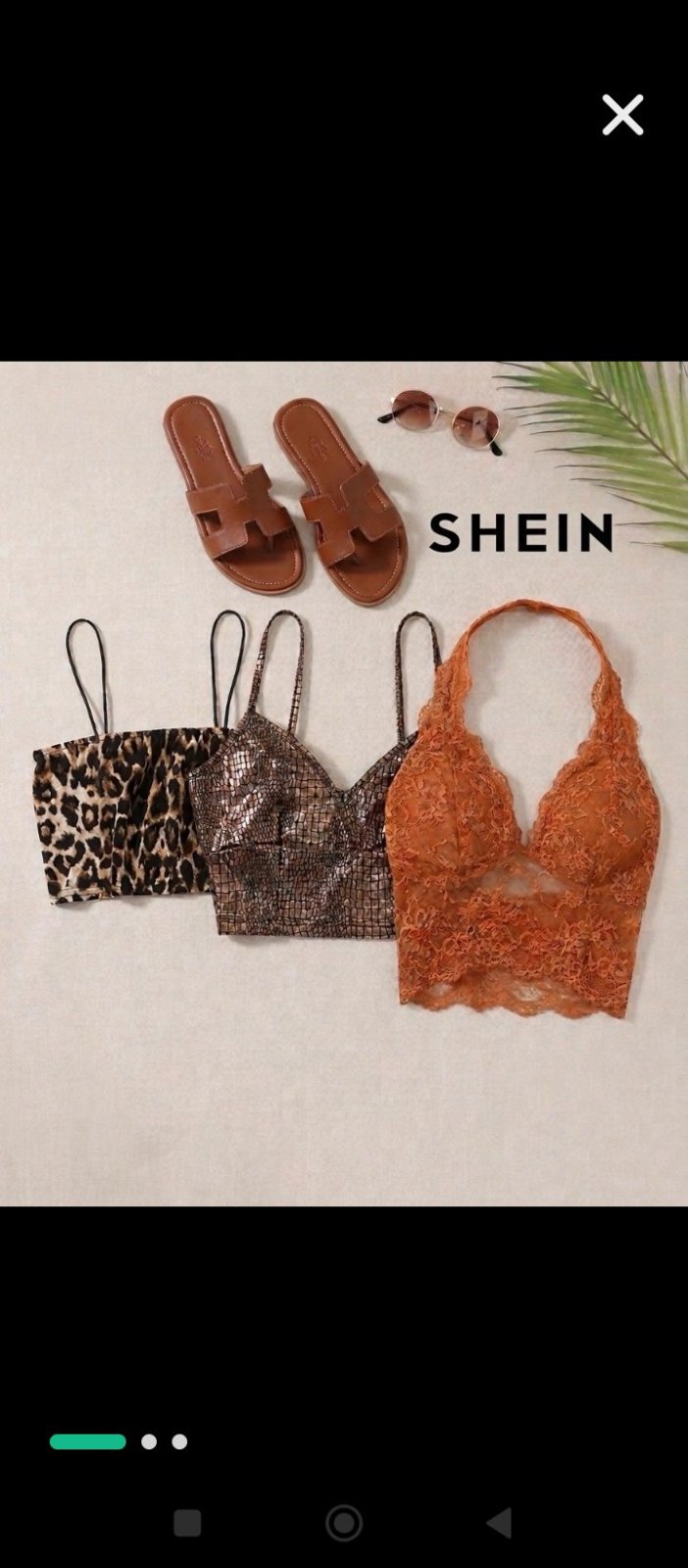 3 crops tops Shein 