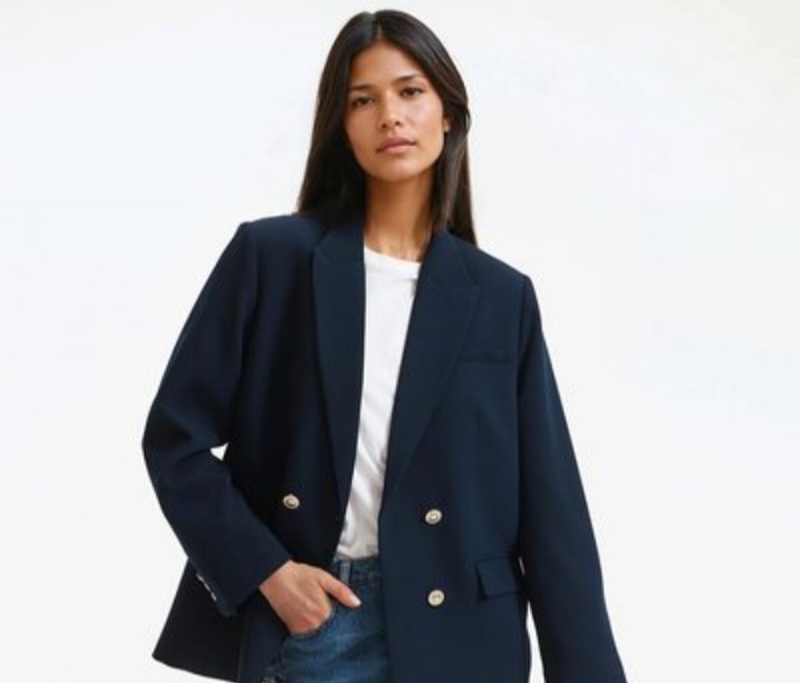 Blazer bleu marine Mango taille L 