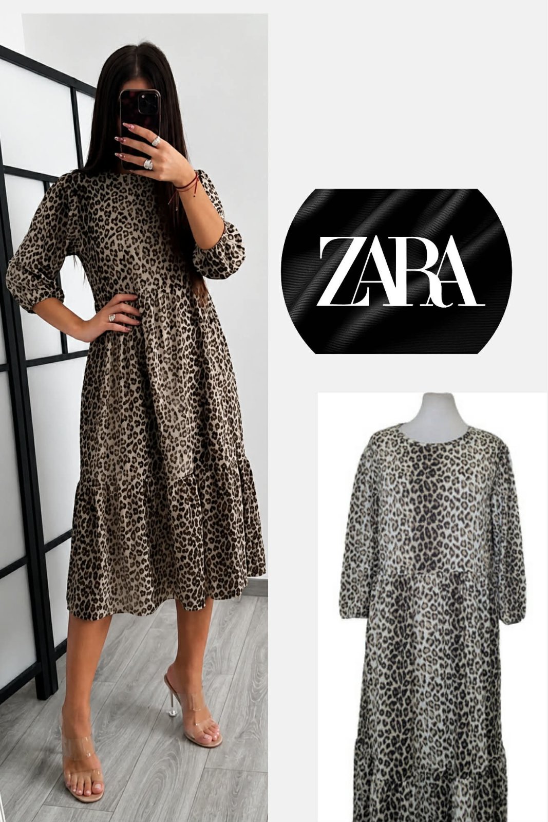 Robe 🐯 tigrée zara taille M L