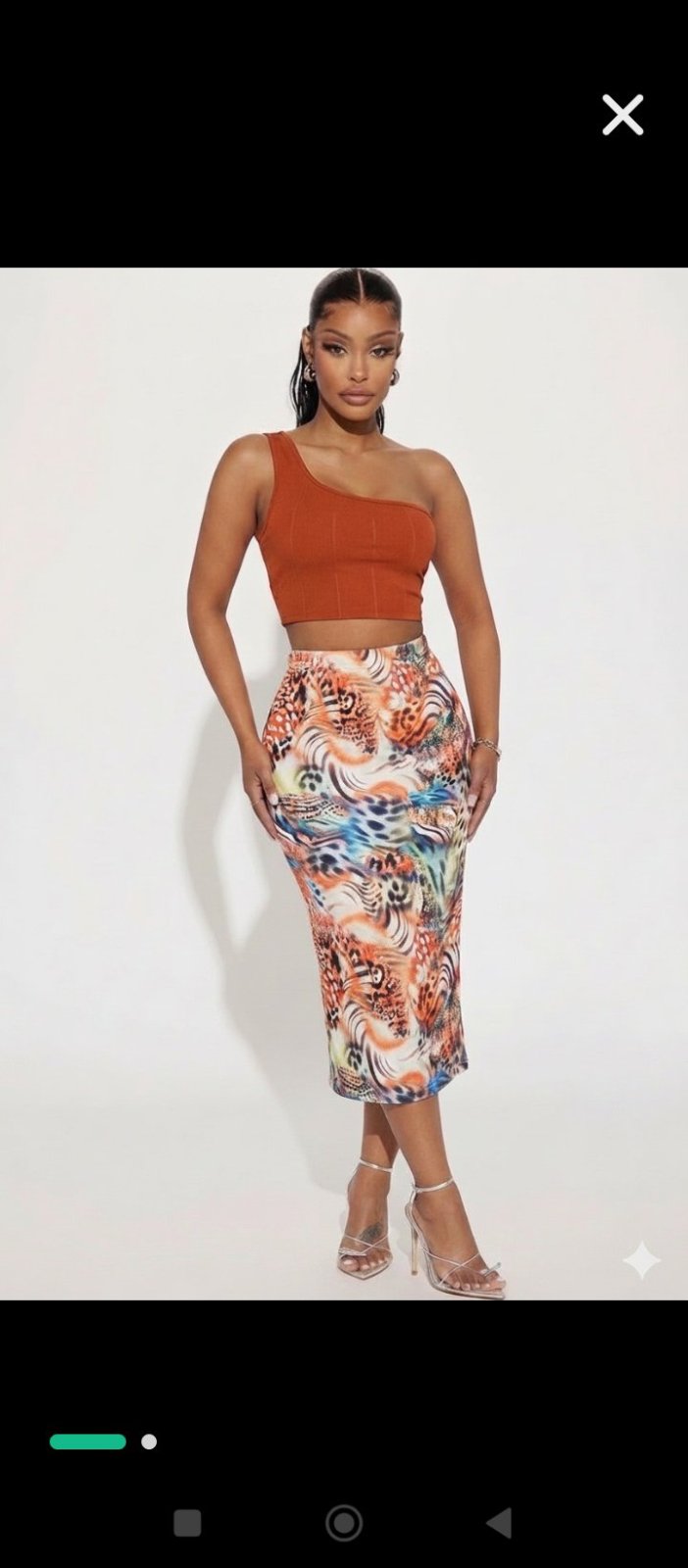 Set Shein crop top & skirt