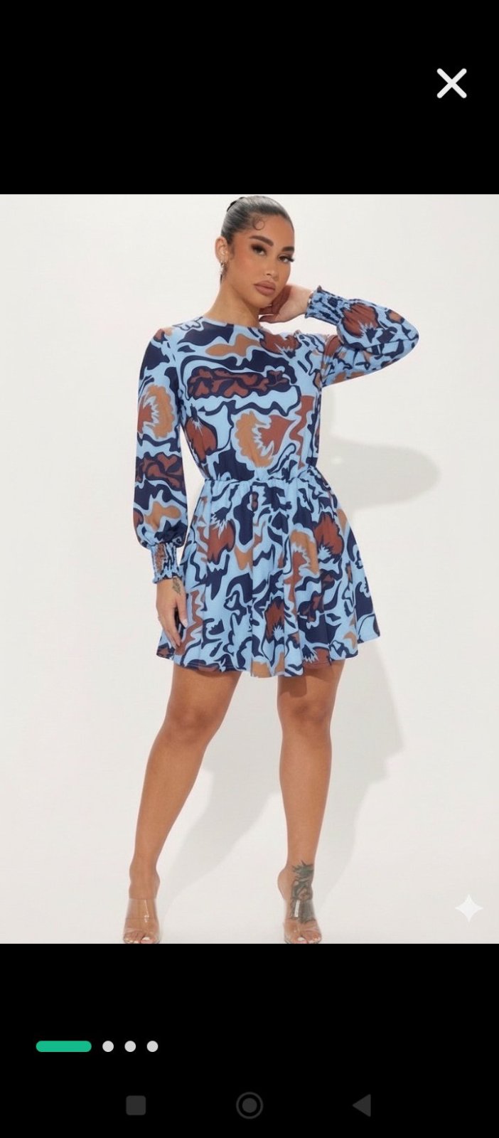 Robe Boohoo bleu 