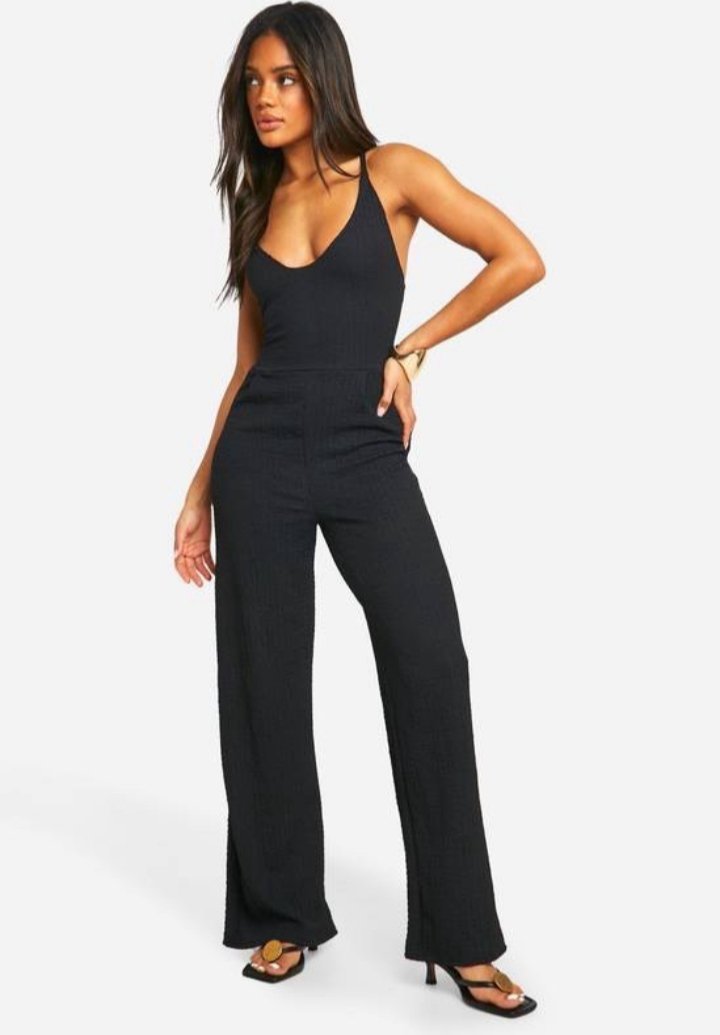 Combinaison noire wide legs