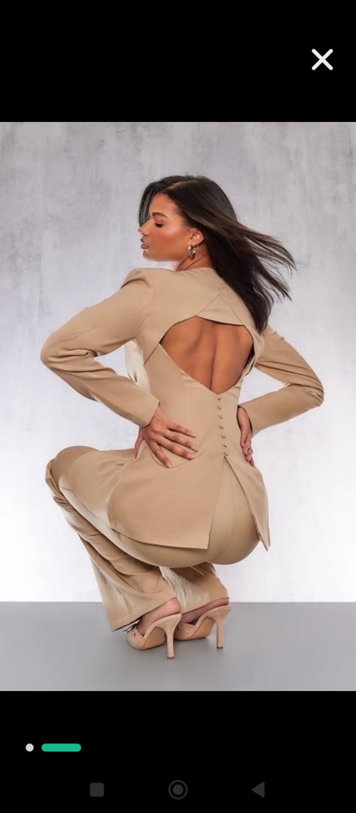 Backless blazer pretty little think beige taille 40