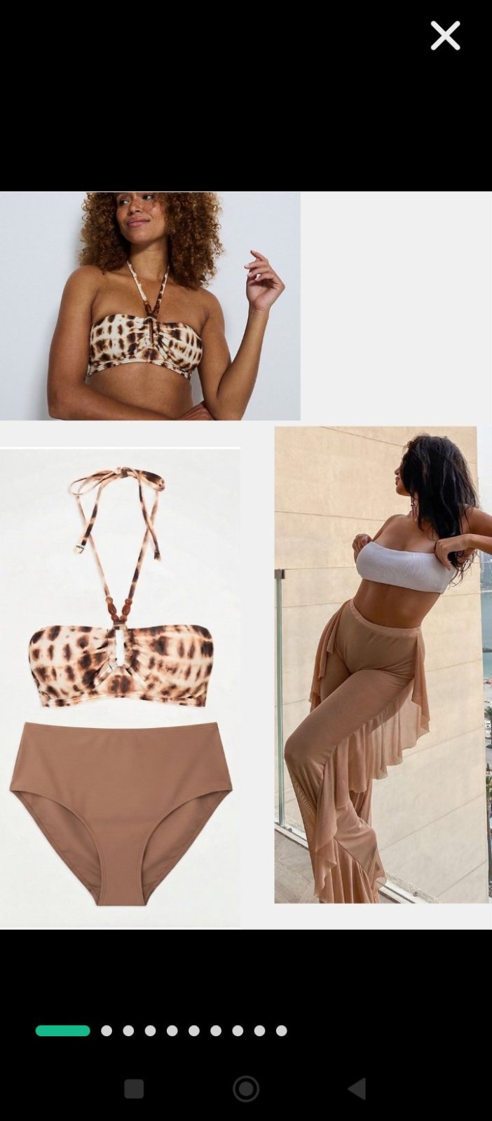 Lot de bikini George avec un pantalon de plage fashion nova en mèche 