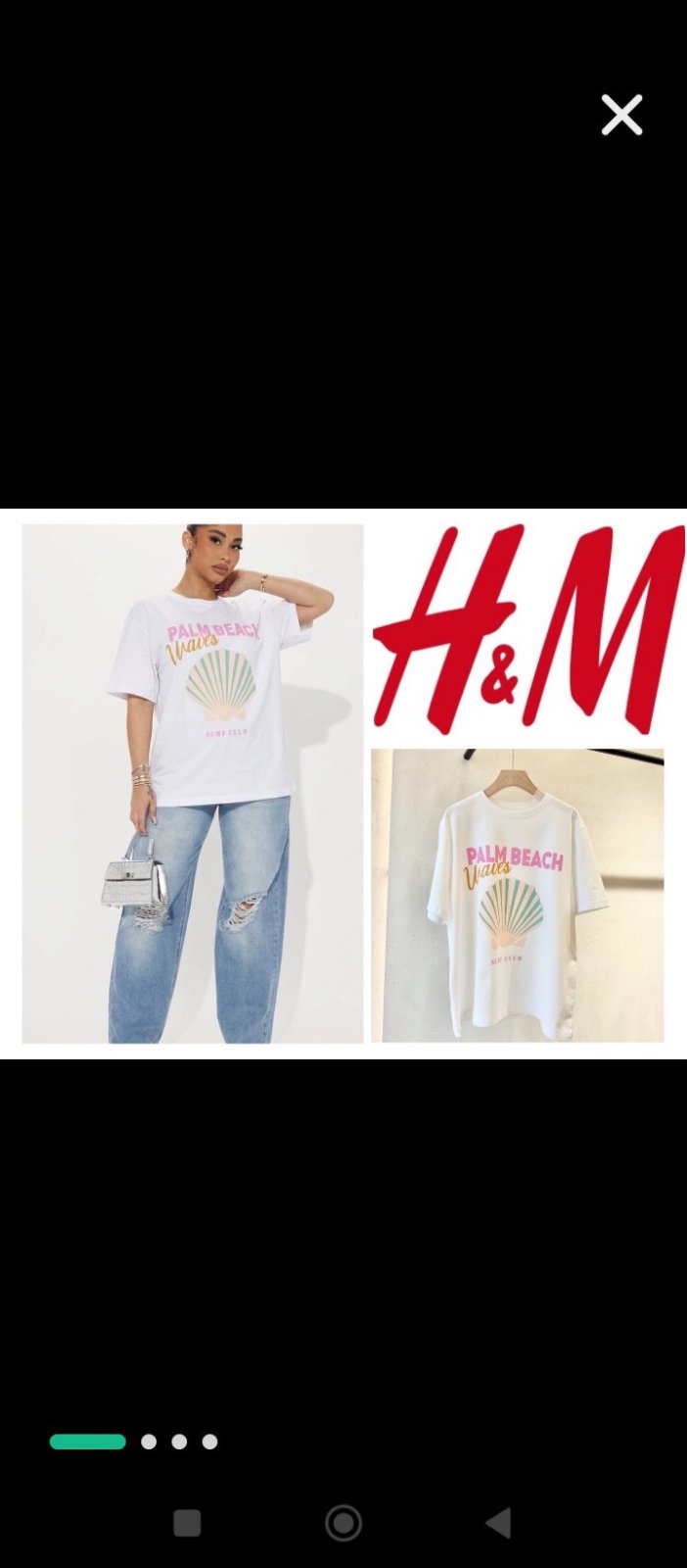 Ti-shirt oversize été Blanc h&M