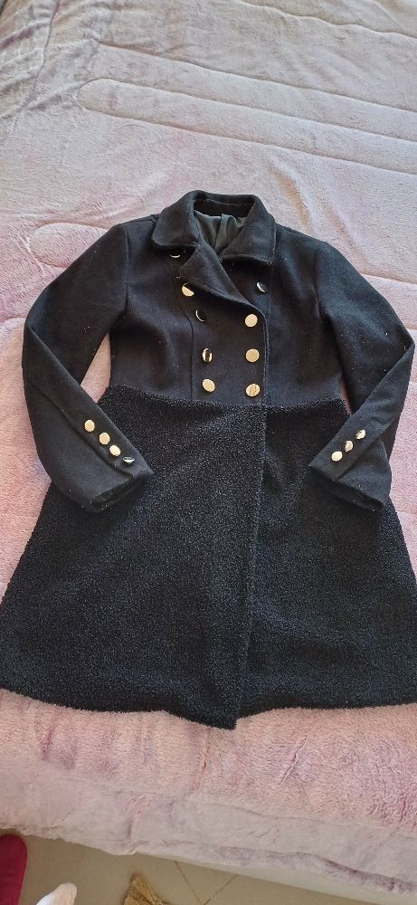 manteau cachmir aloucha noir 