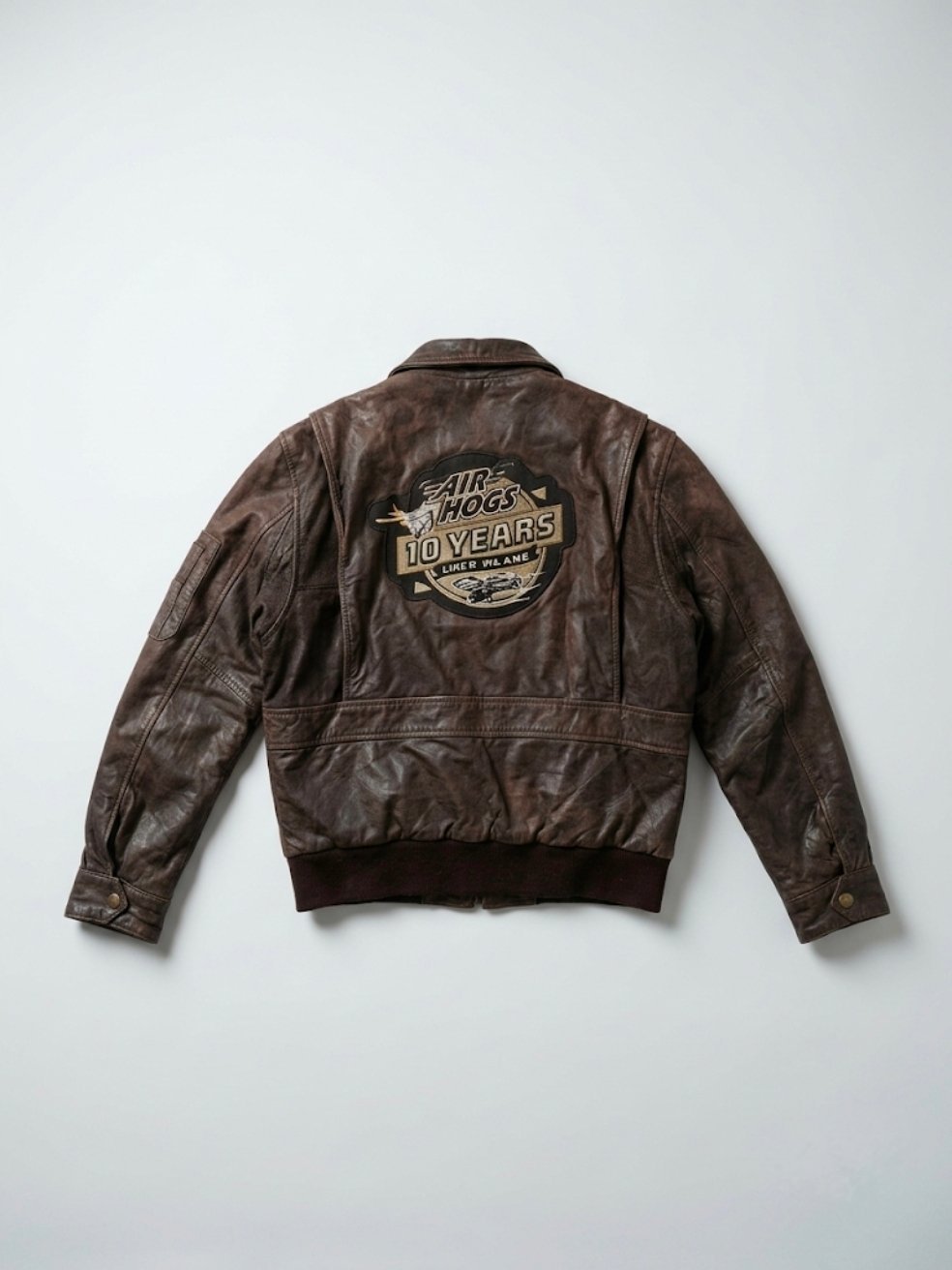 Blouson d'Aviateur en Cuir Vintage Beardmore - Style Militaire / Bomber