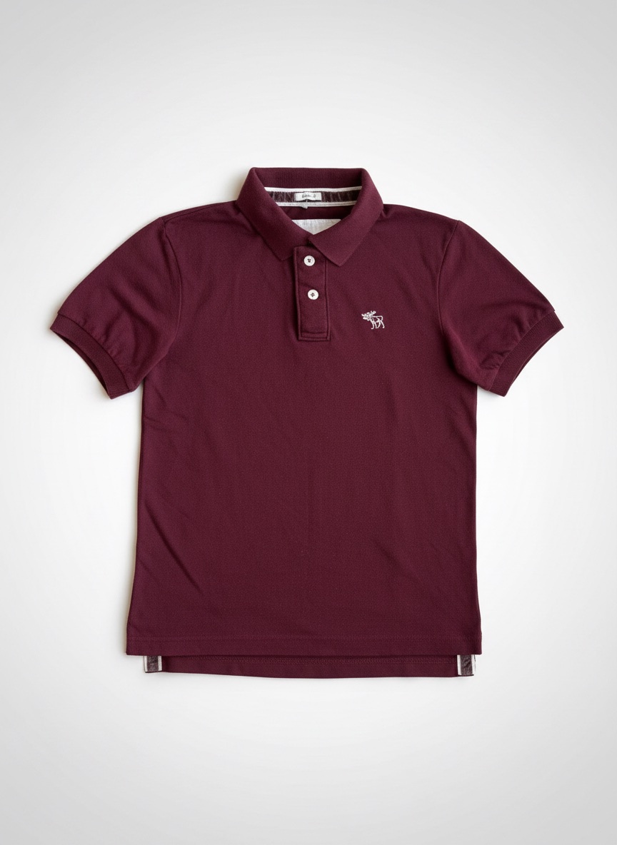 Polo Abercrombie & Fitch Bordeaux - Muscle Fit / S]