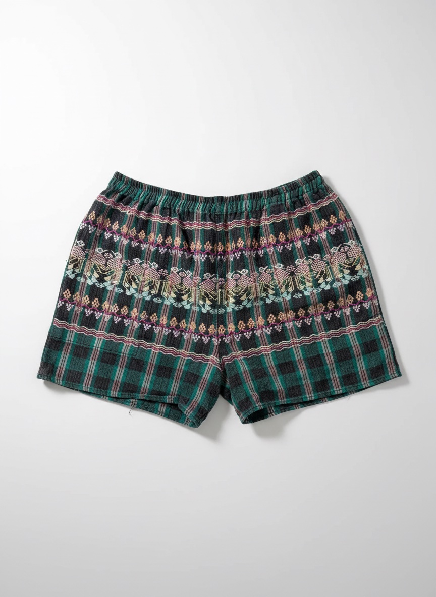 Short Brodé Artisanal - Style Costa Rica / L]