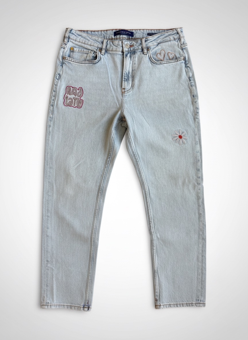 Jean Scotch & Soda "High Five" Brodé - Bleu Clair / (32x32) L]