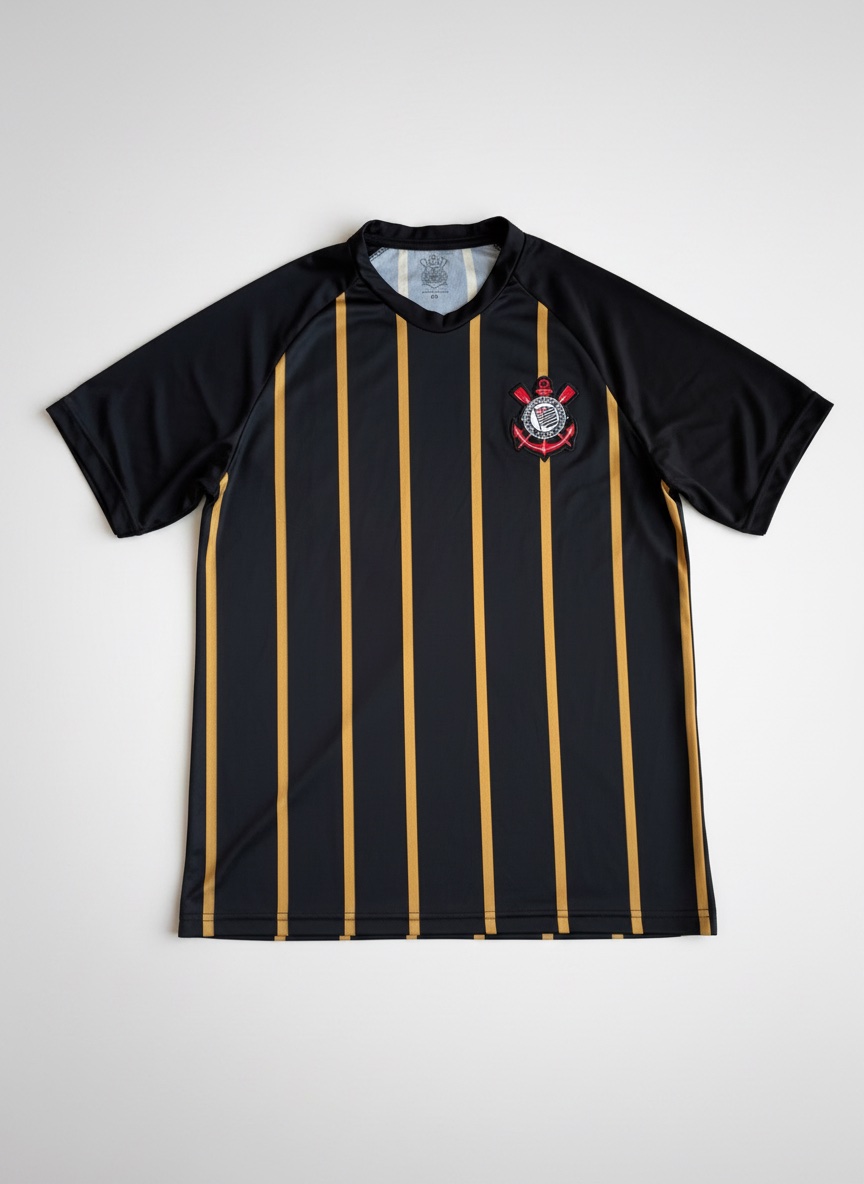 Maillot de Football S.C. Corinthians - Édition Spéciale Noir/Or / XL]