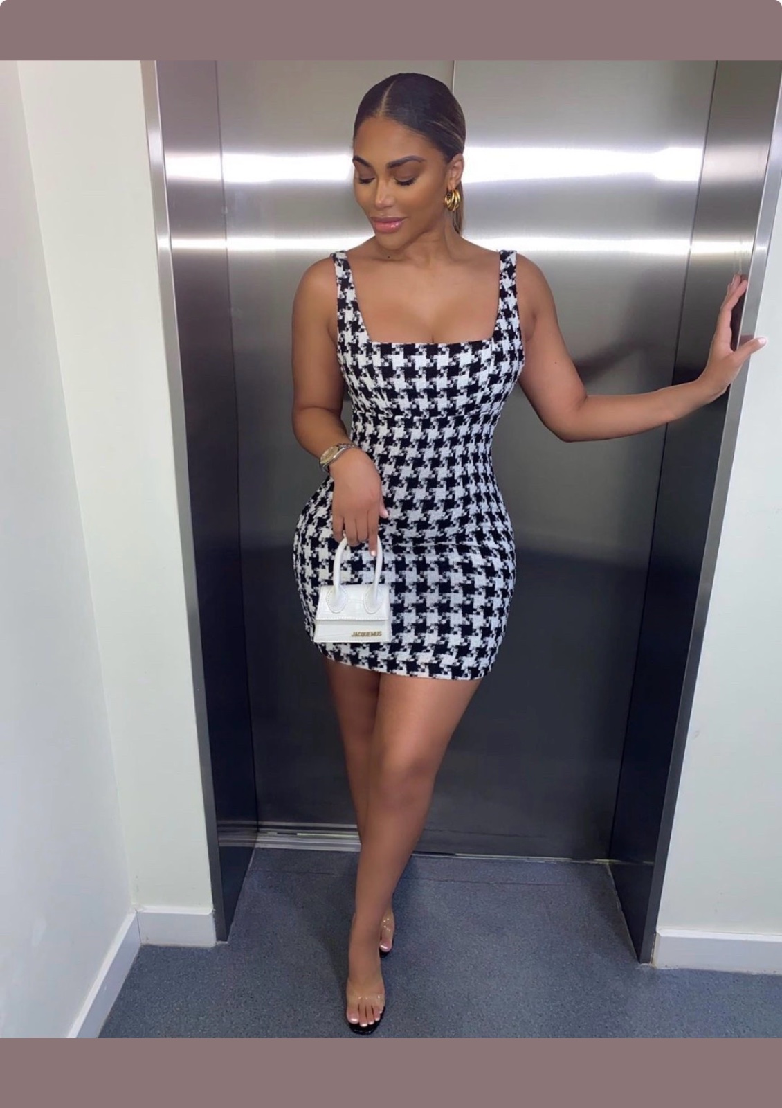 Robe pied de poule shein