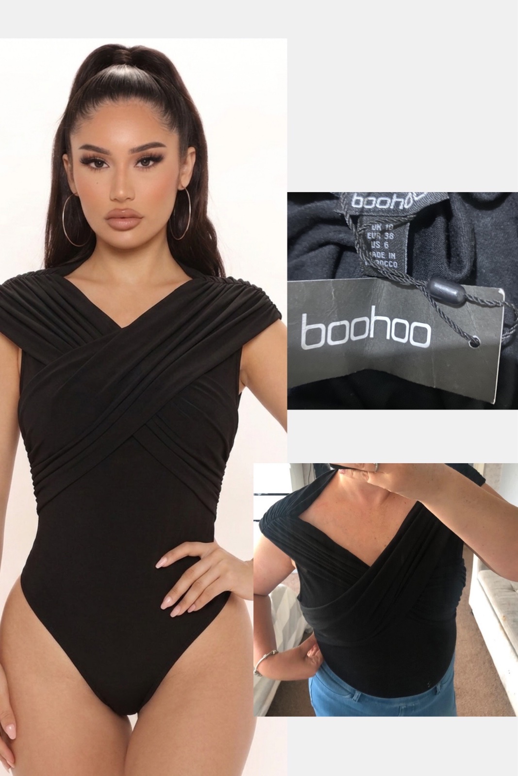 Boohoo bodysuit neuf avec étiquette🌸🖤🖤