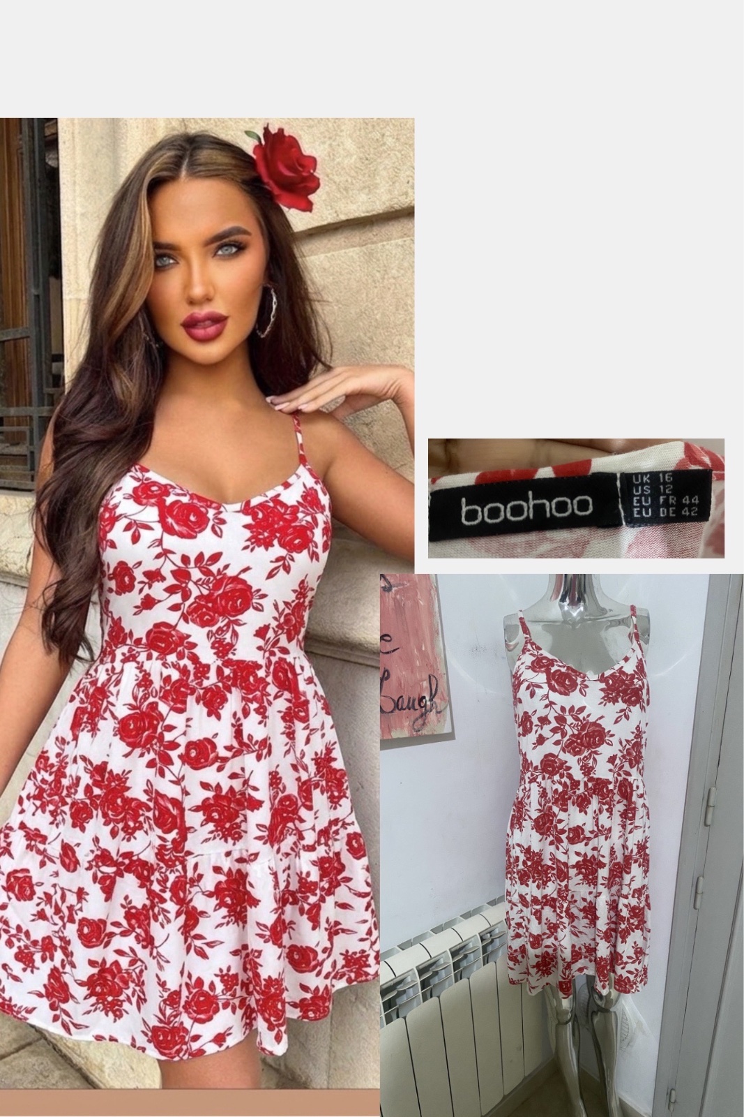 Boohoo❤️🌸Robe fleurie courte 