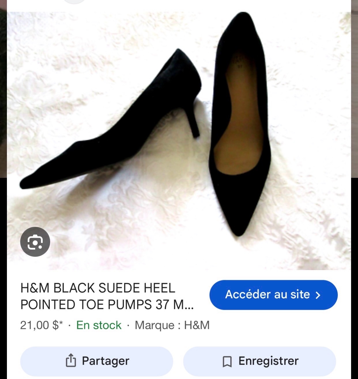 Escarpins en velour noir H&M