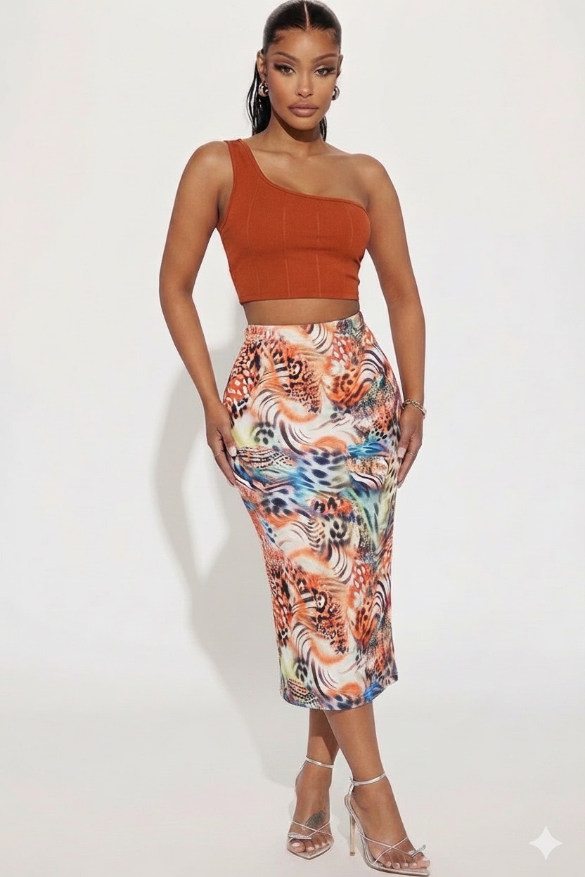 Set shein crop top and skirt 