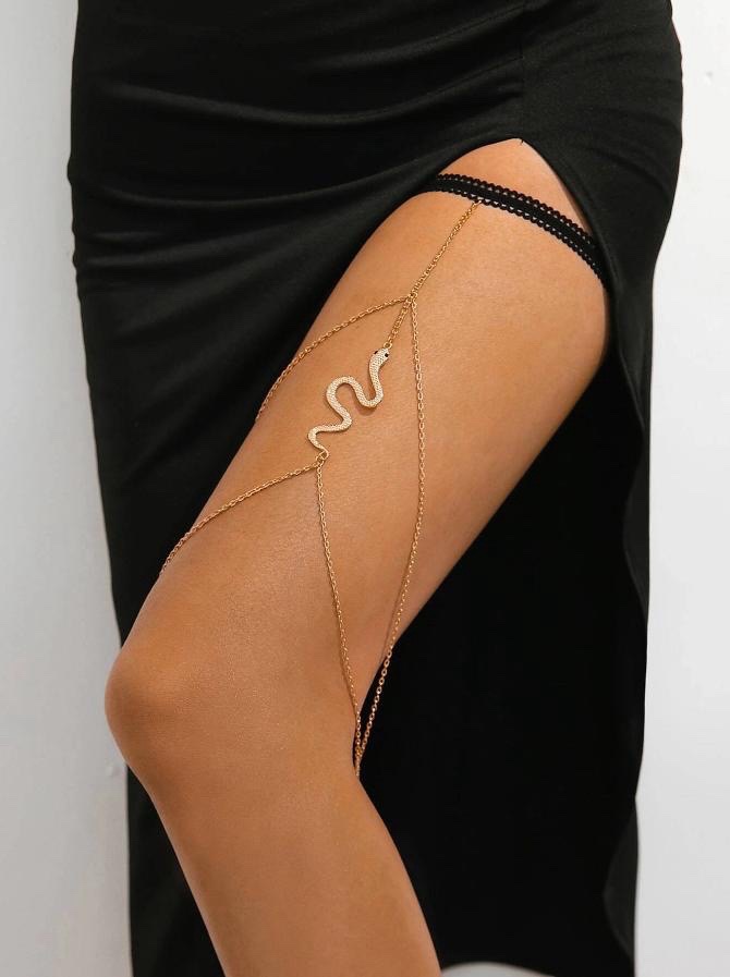 Chaine de cuisse avec pendatif serpent 🐍