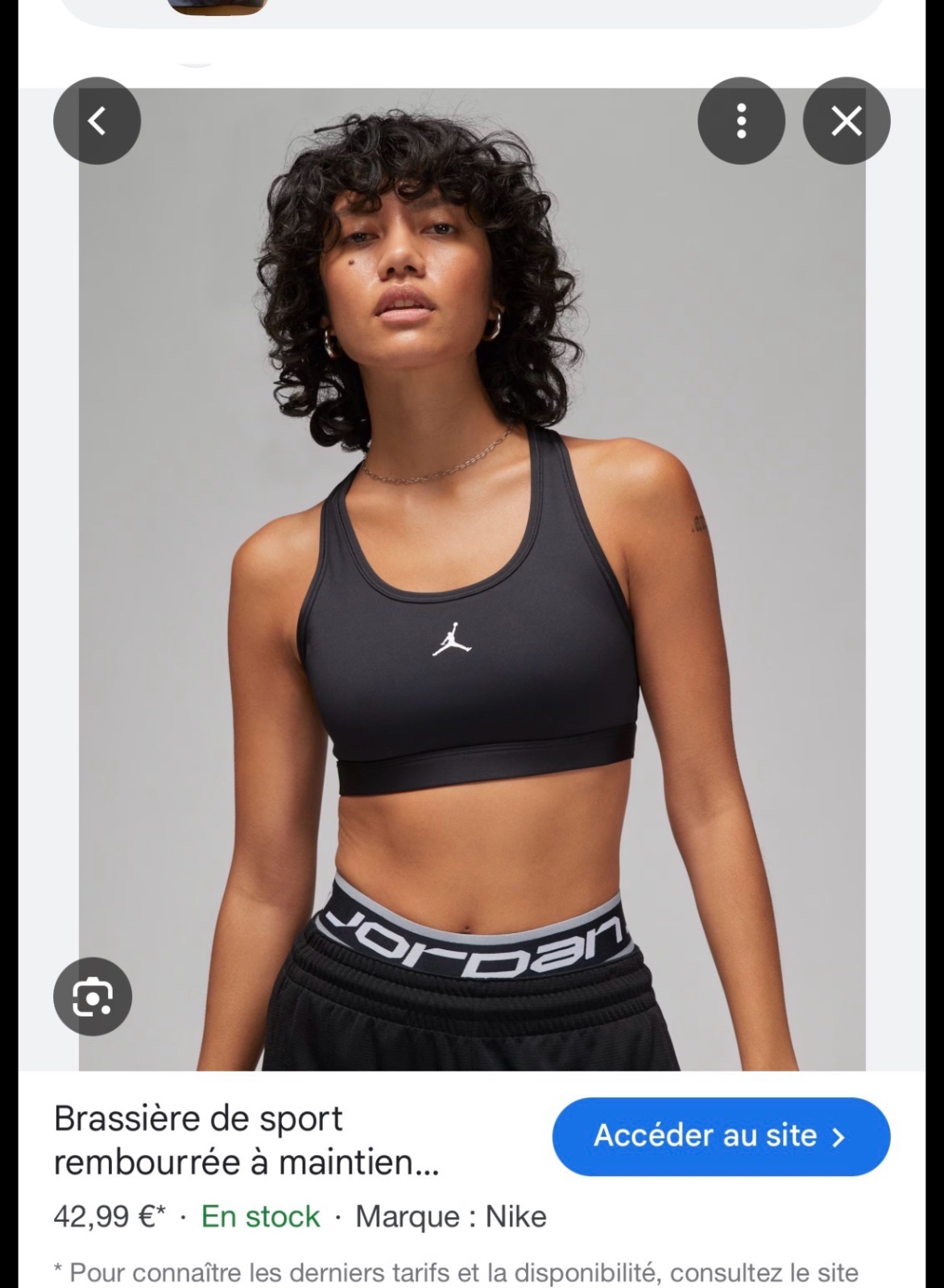 Brassière de sport Jordan rembourrée neuf avec étiquette💪🏓