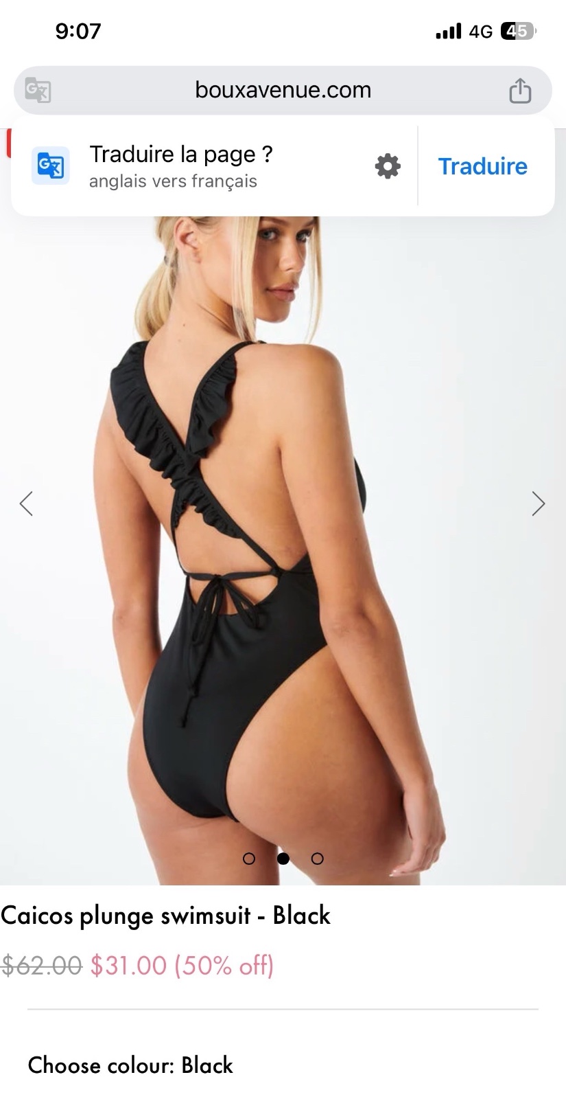 Maillot de bain une-pièce convertible et multi-positions noir, parfait pour changer de style selon vos envies ! 🩱✨