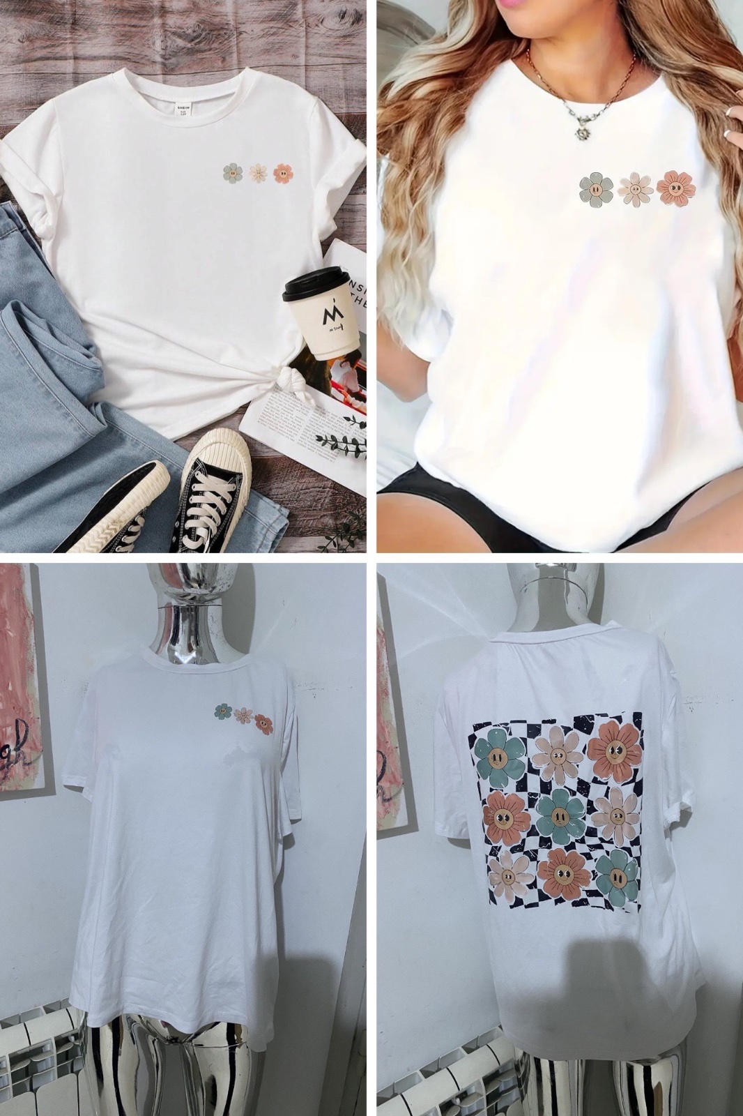 Tshirt blanc Shein