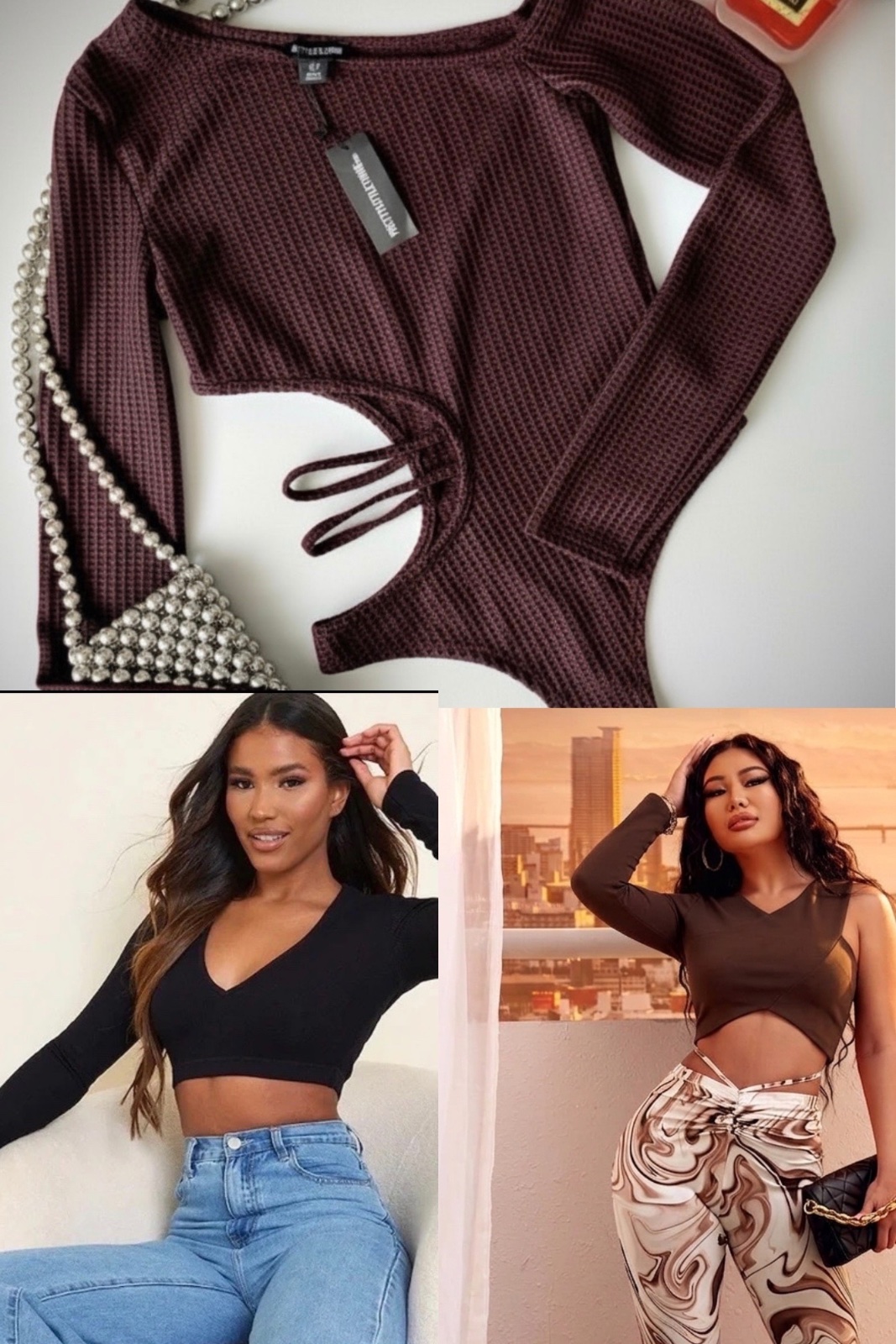 Lot crop top Pretty little thing