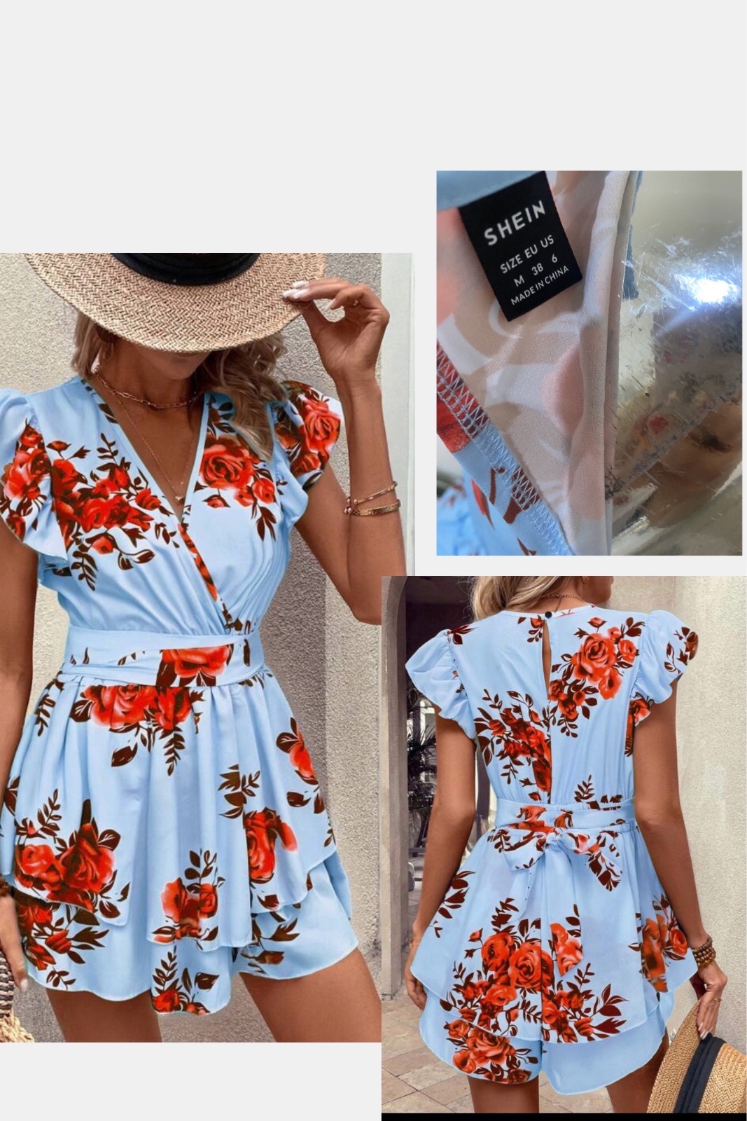 Robe short shein avec élastique au niveau du taille 👗💕💕