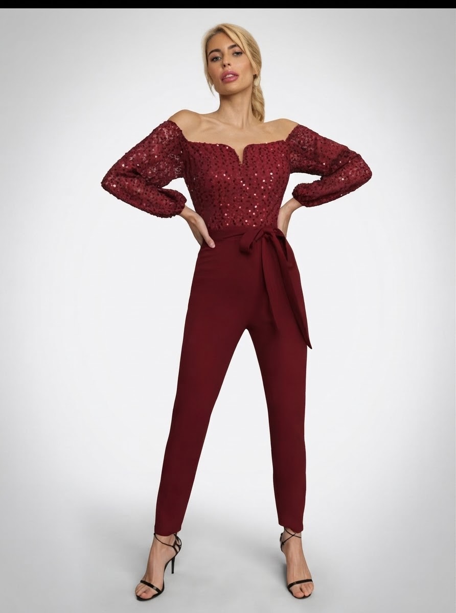 Combinaison burgandy Shein🌟🌟