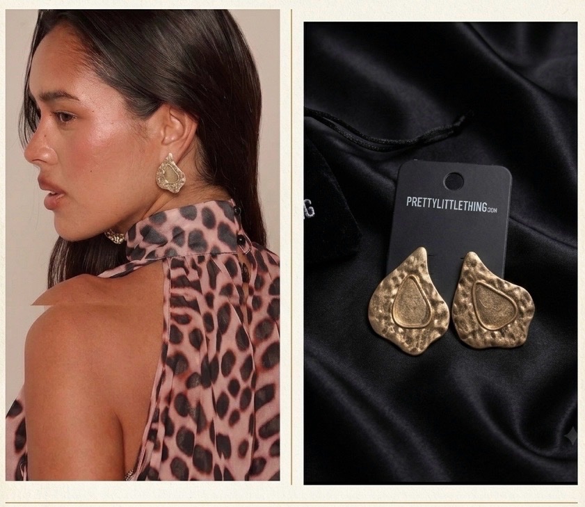 Boucles d'oreille gold doré Prettylittlething ✨
