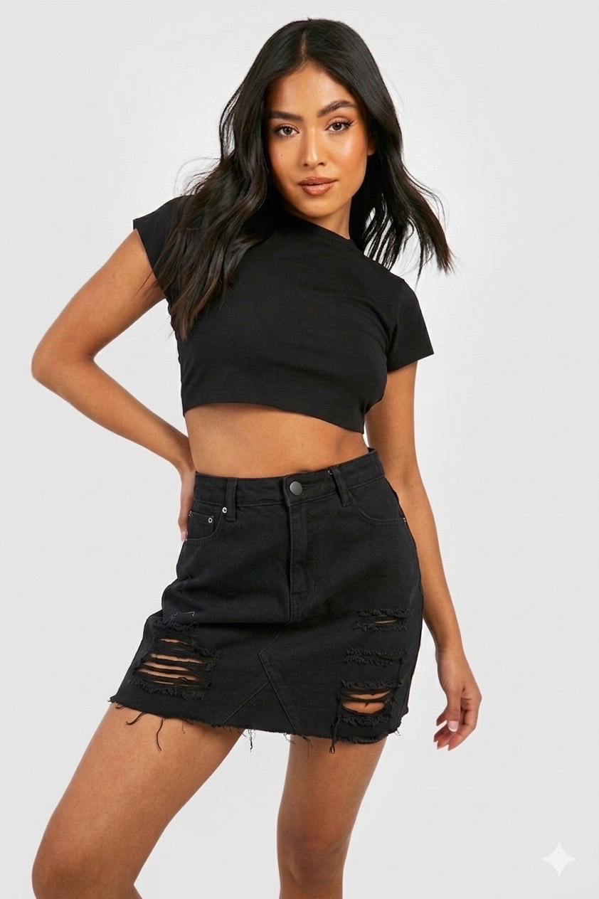 Jupe en denim Boohoo neuf avec étiquette🖤⚫️