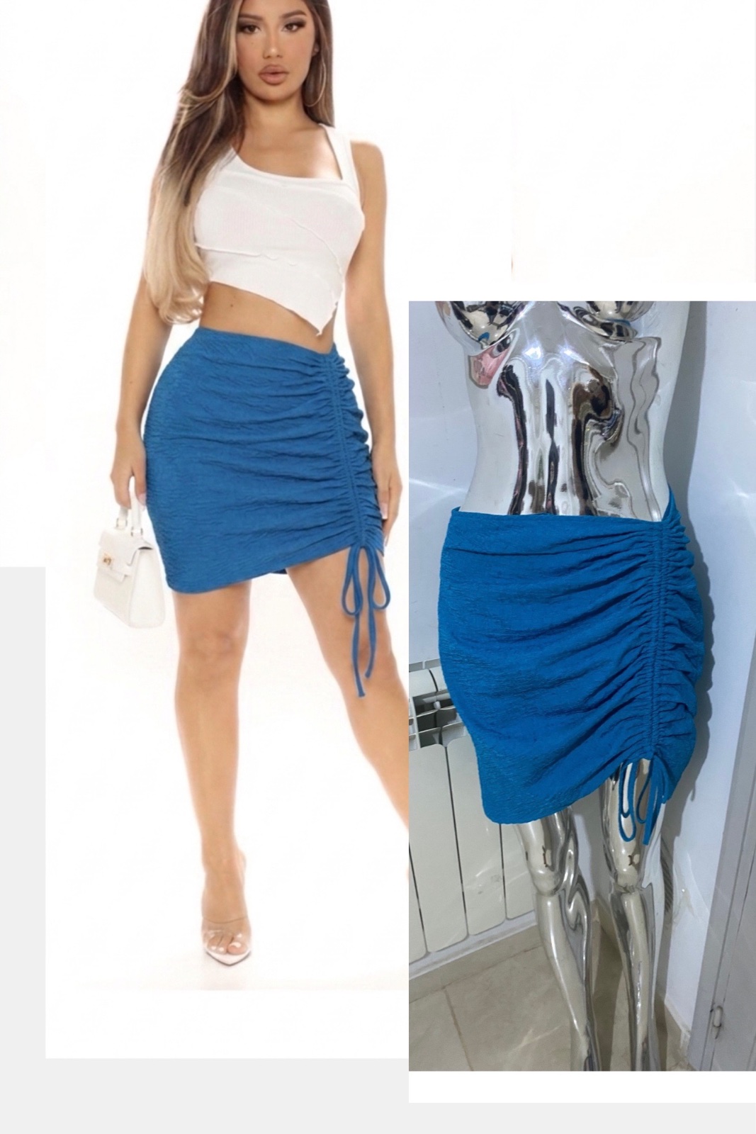 Jupe à corsdons prettylittlething 🩵🩵