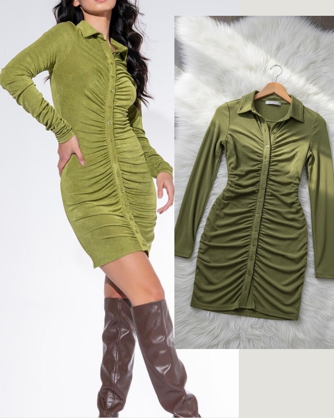Robe moulante a boutons