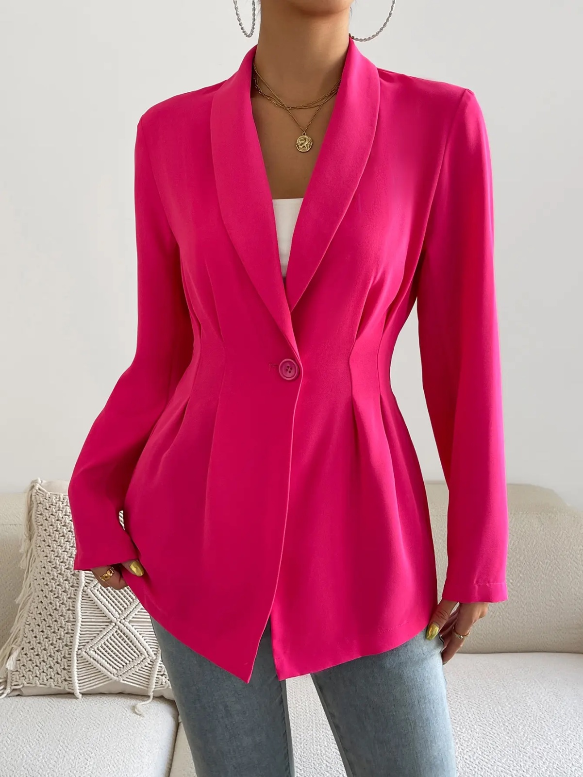 Blazer rose Shein