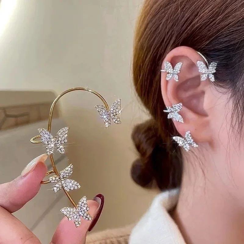 Boucles d'oreille papillon argenté🦋🦋