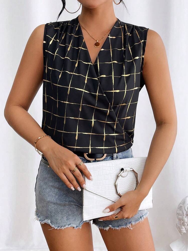 Shein blouse enveloppée