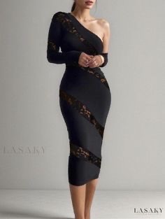 Sublime👀robe noire one shoulder milongue 