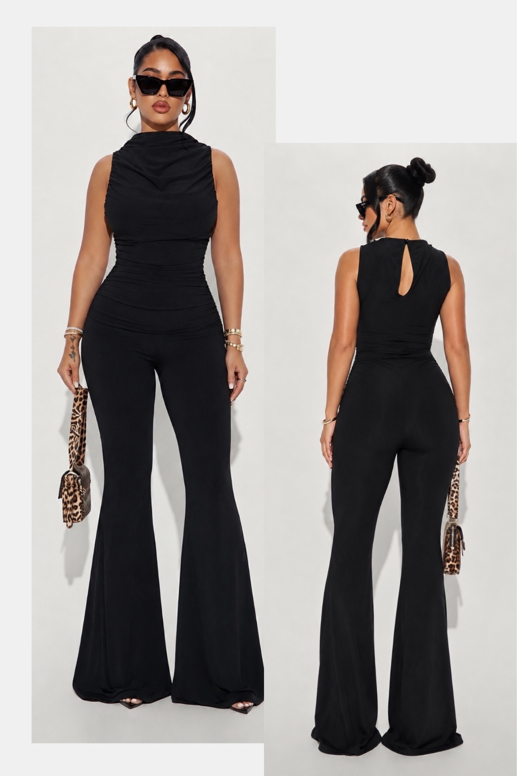 Combinaison froncée 💃moulante Prettylittlething🖤neuve avec étiquette💓💓