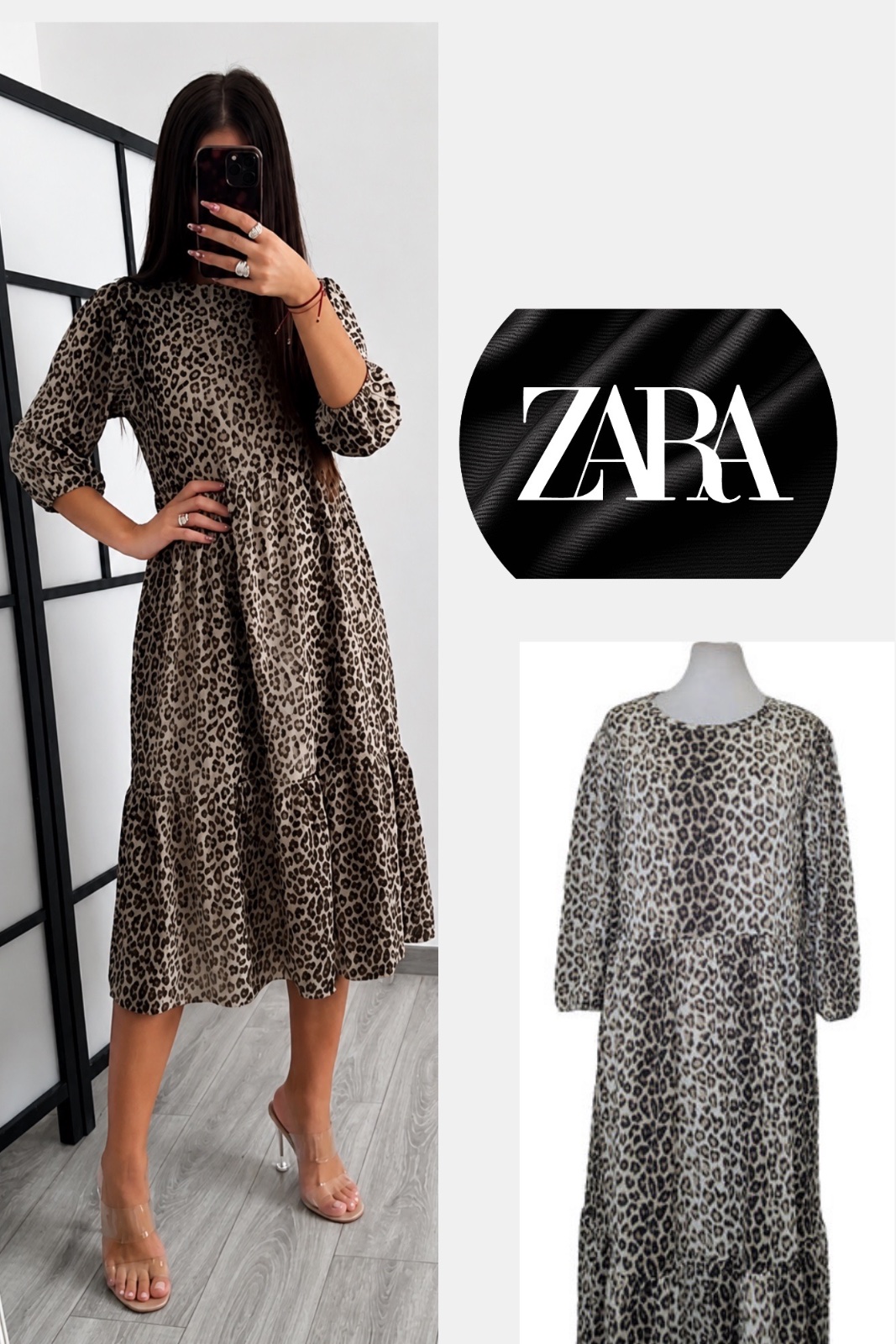 Robe zara basic léopard moulante 🔥♥️