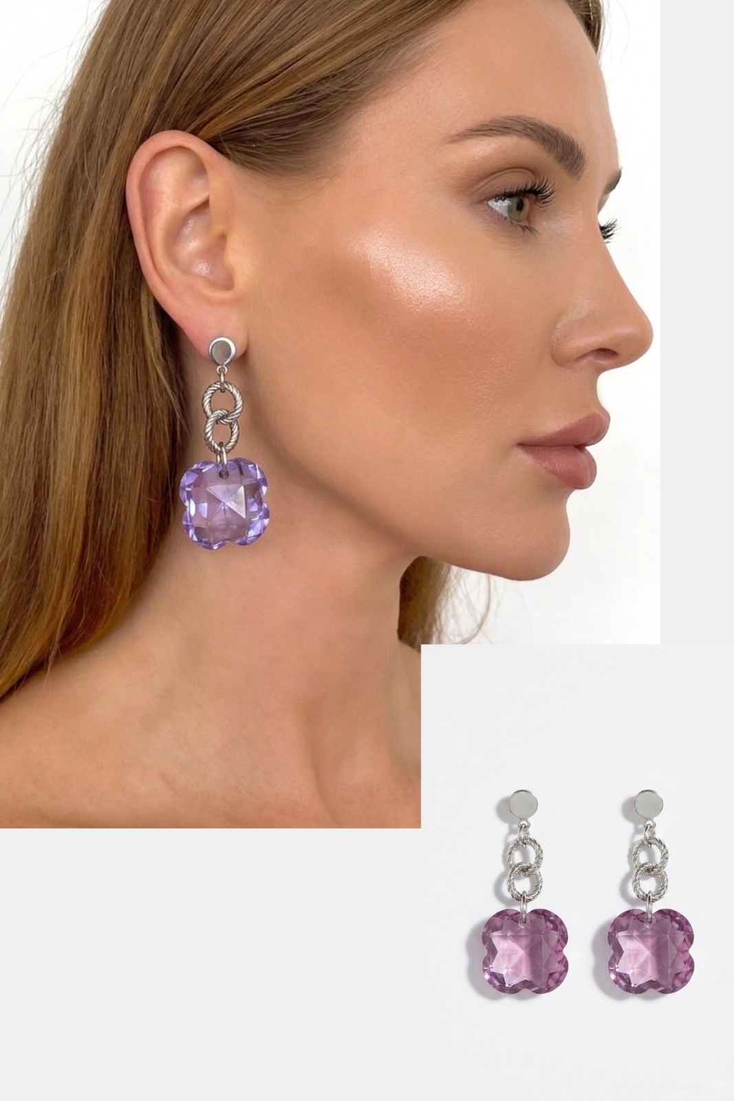 Boucles d'oreille en zircone ✨✨