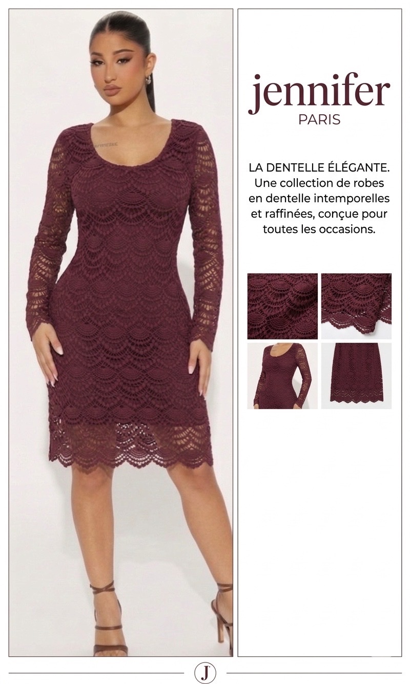 Robe burgandi Jennifer 