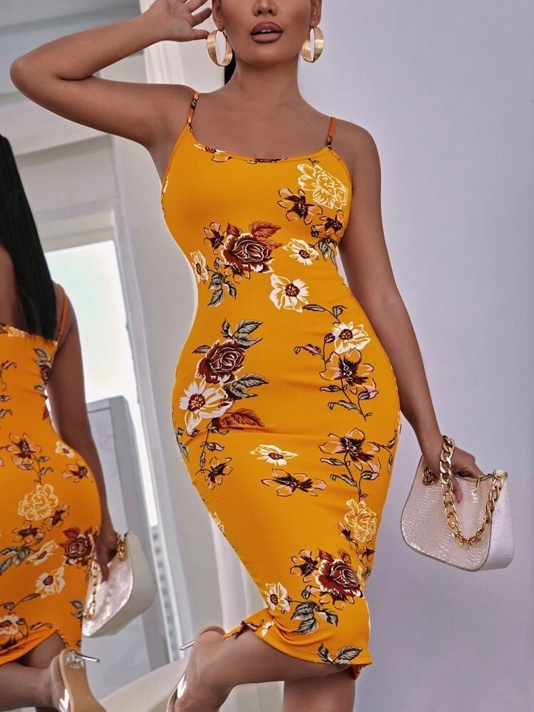 Sublime robe Shein moulante milongue 🧡🔥