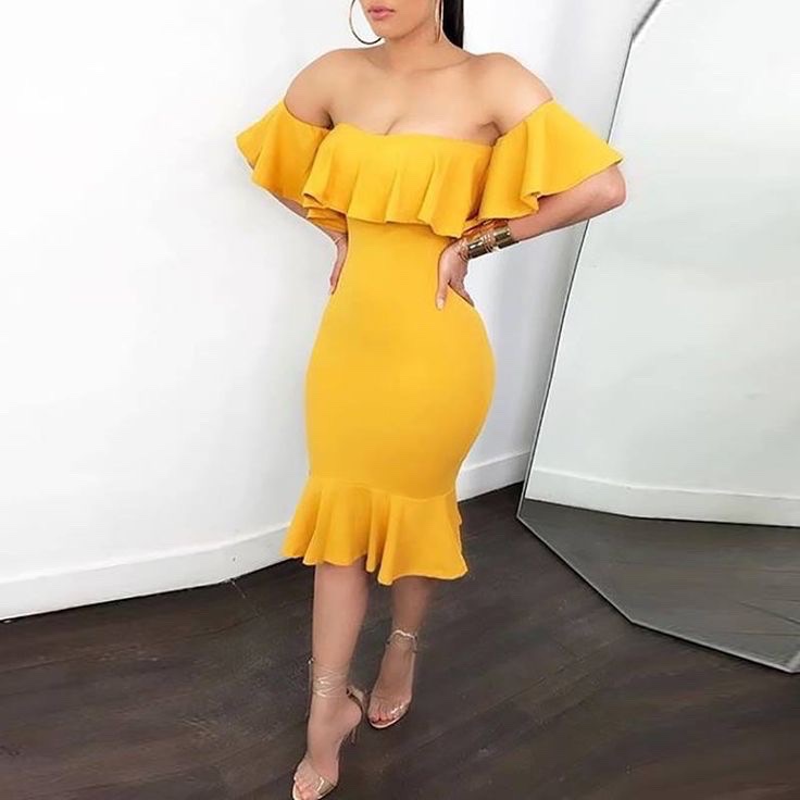 Ruffle dress de chez Fashion nova 😍👗