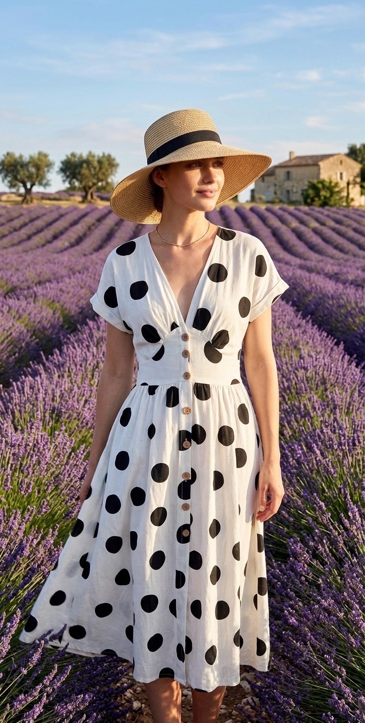 Robe à pois